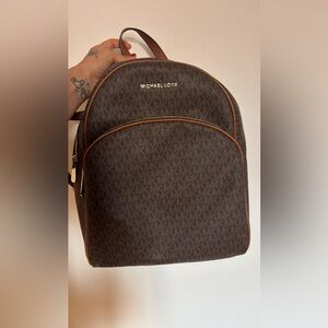 Michael Kors Dark Brown Monogram Backpack